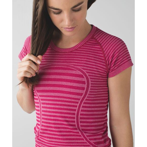 Lululemon Swiftly Tech Short Sleeve Crew | Size 10 – Heathered Berry Rumble - Picture 1 of 8